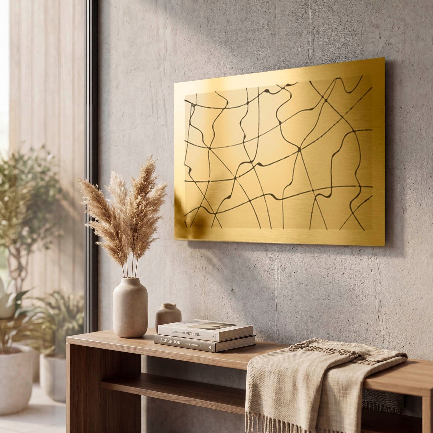 'Map to Nowhere' By Wild Apple Portfolio Gold Metal Wall Art