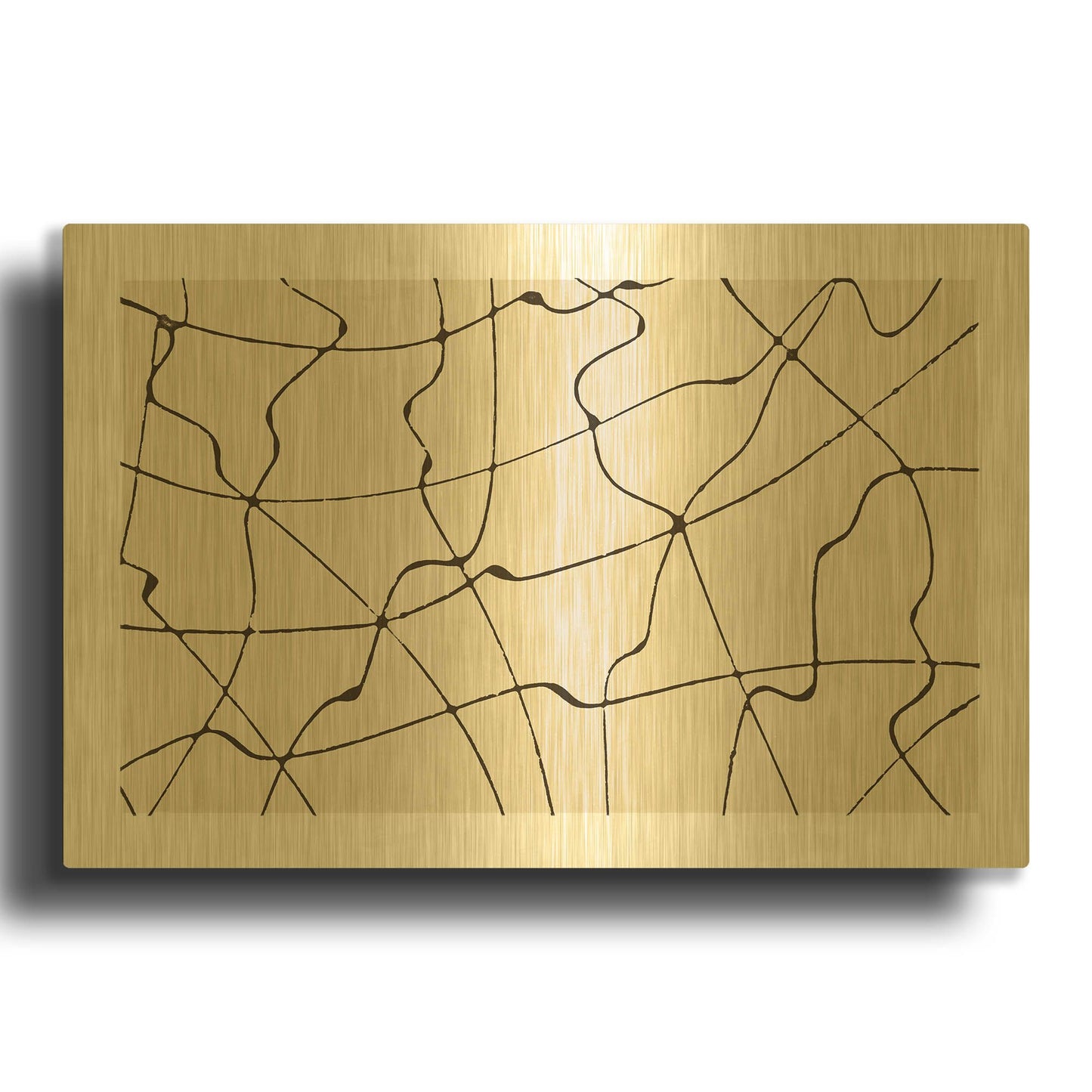 'Map to Nowhere' By Wild Apple Portfolio Gold Metal Wall Art