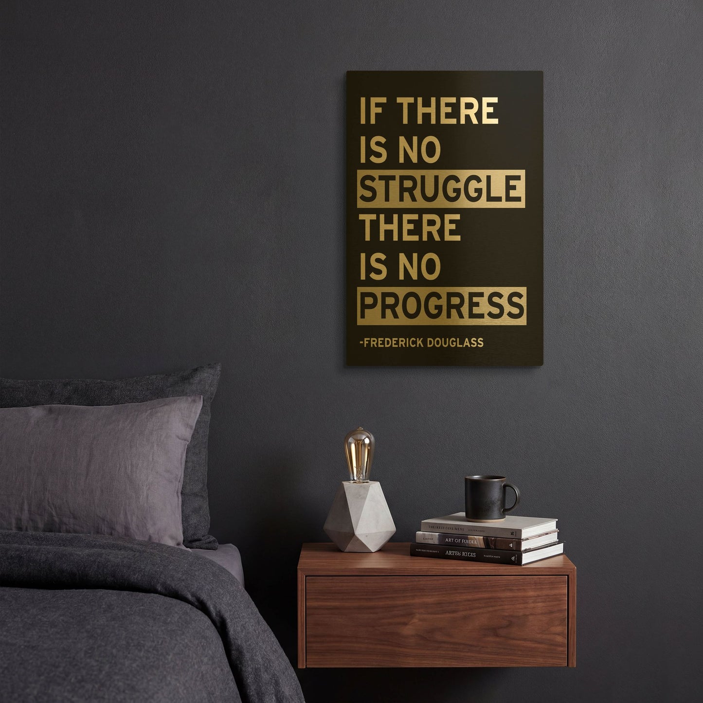 'Motivation 1' By Wild Apple Portfolio Gold Metal Wall Art