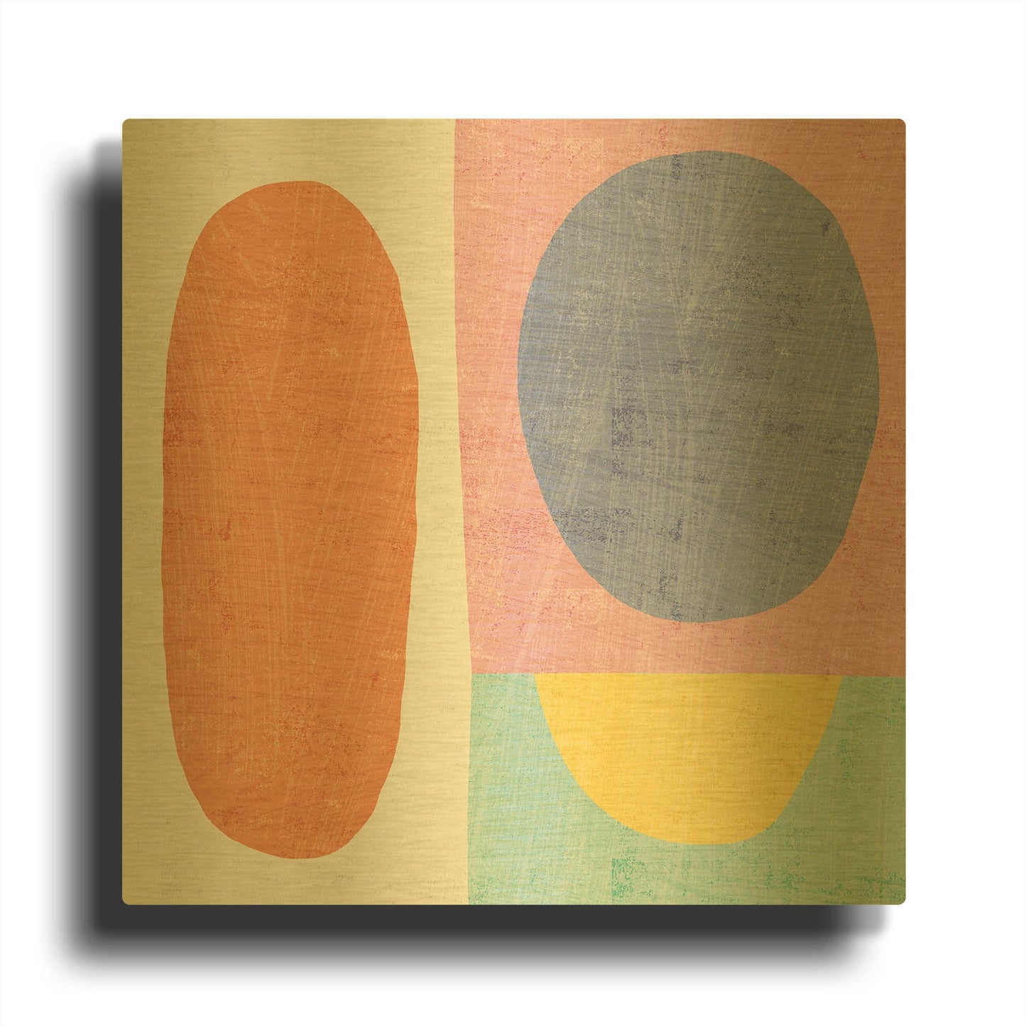 'Pastel 1' By Wild Apple Portfolio Gold Metal Wall Art