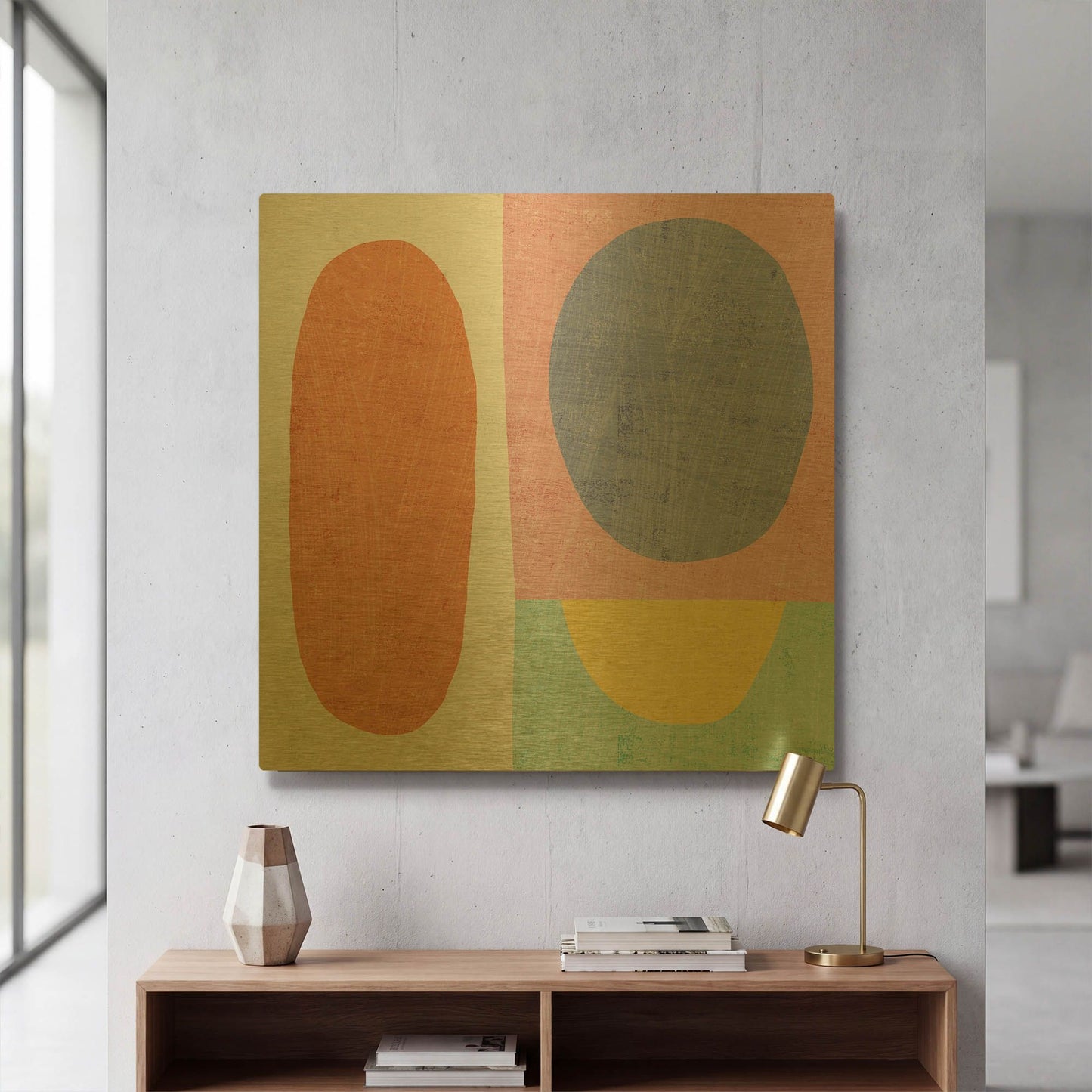 'Pastel 1' By Wild Apple Portfolio Gold Metal Wall Art