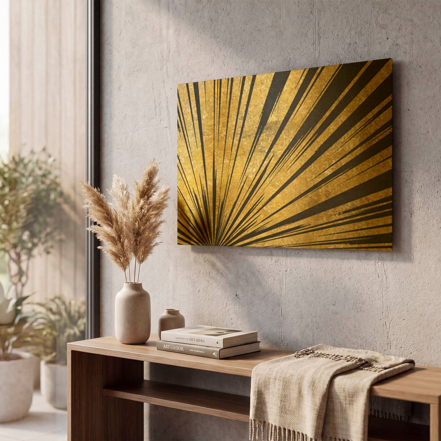 'Rising Sun c' By Wild Apple Portfolio Gold Metal Wall Art