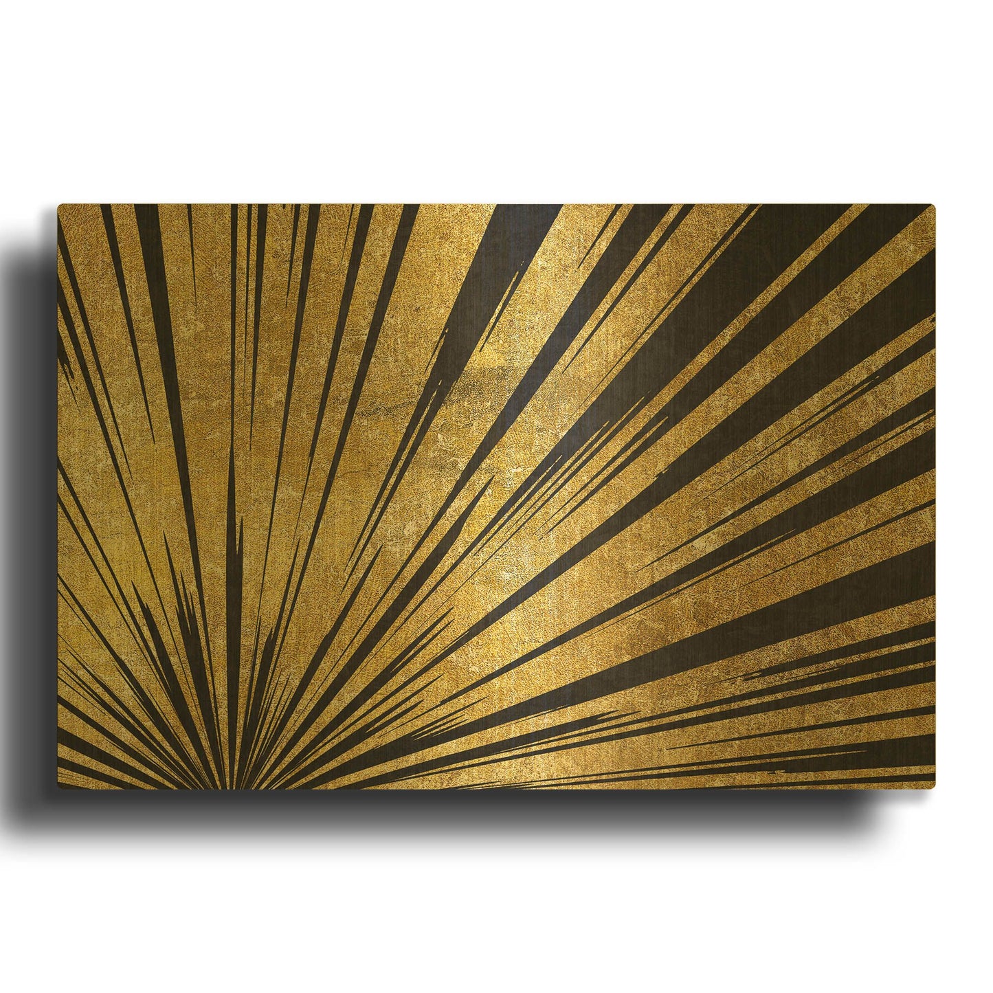 'Rising Sun c' By Wild Apple Portfolio Gold Metal Wall Art
