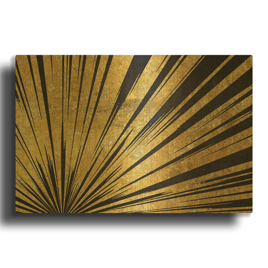 'Rising Sun c' By Wild Apple Portfolio Gold Metal Wall Art
