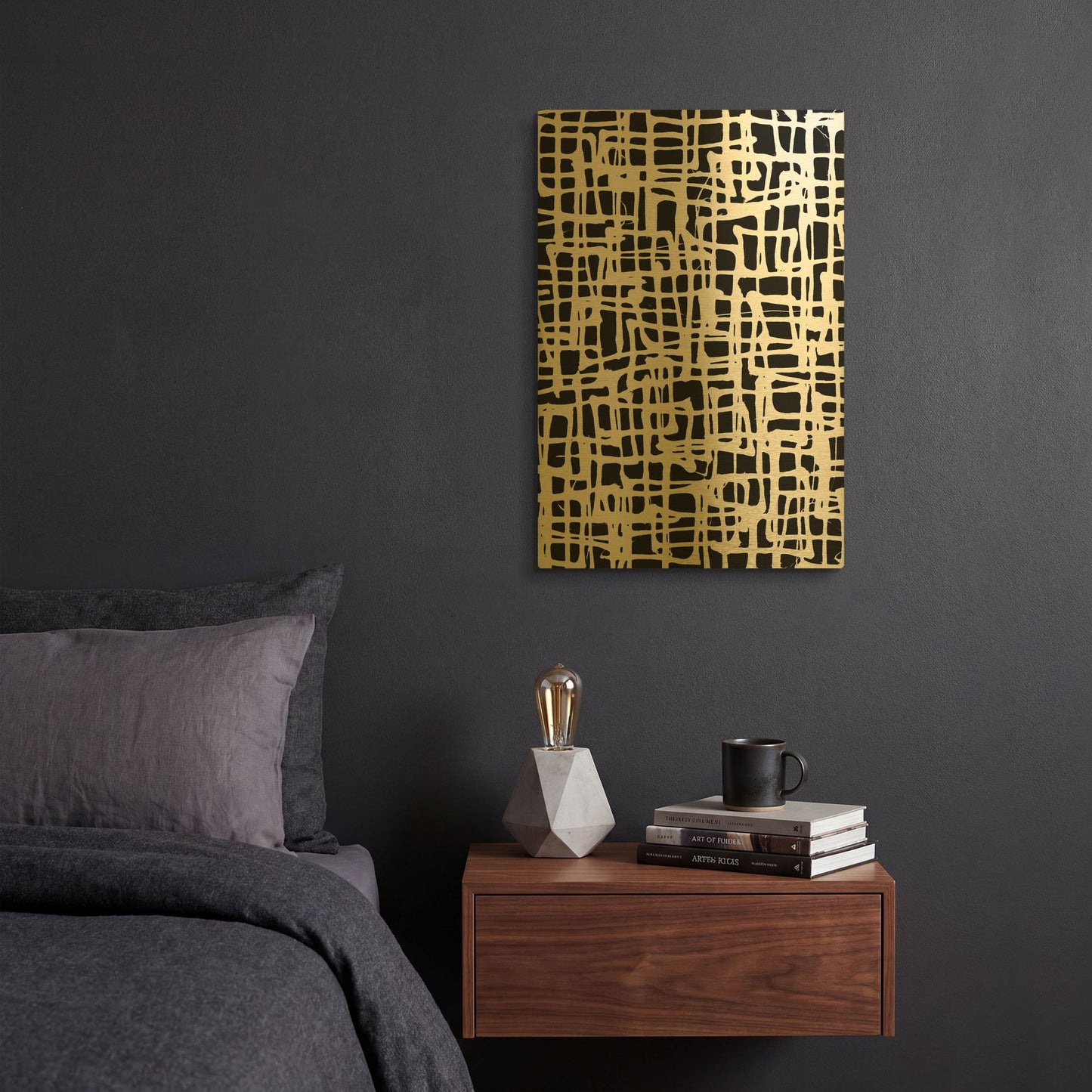 'Streets and Alleys' By Wild Apple Portfolio Gold Metal Wall Art
