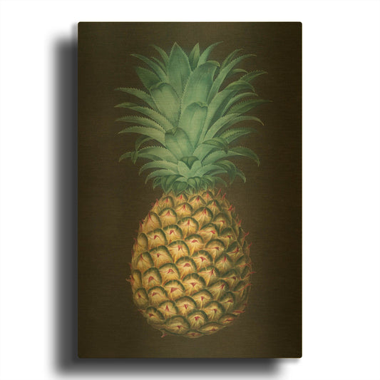 'Vintage Pineapple 1' By Wild Apple Portfolio Gold Metal Wall Art