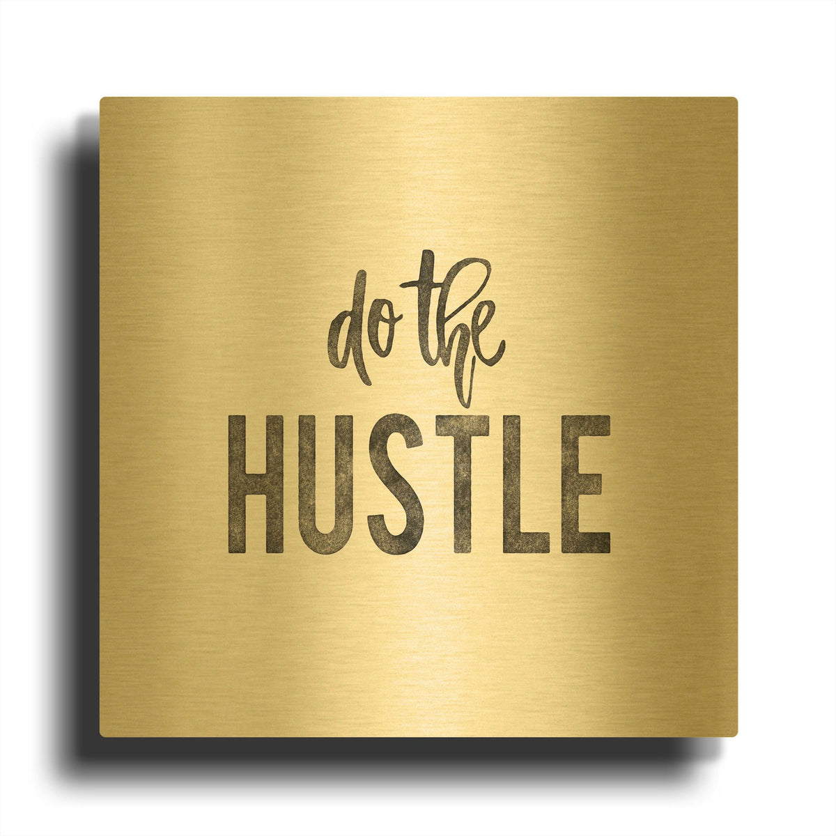 'Work from Home 2' By Wild Apple Portfolio Gold Metal Wall Art