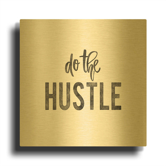 'Work from Home 2' By Wild Apple Portfolio Gold Metal Wall Art