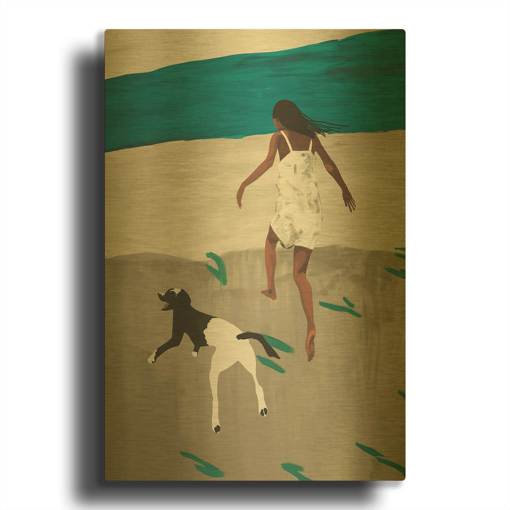 'Come With Us' By A Tsoukanelis Gold Metal Wall Art