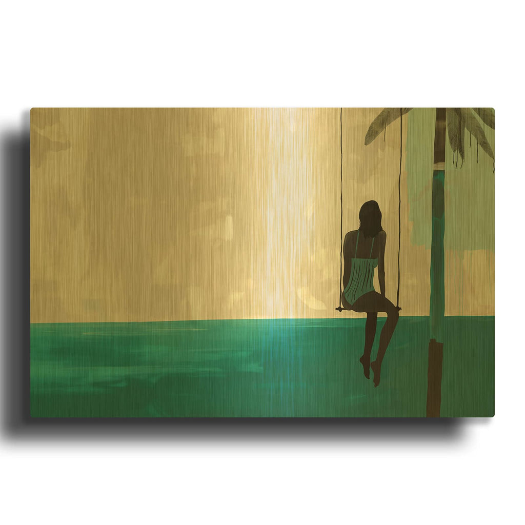 'The Pirate Ship' By A Tsoukanelis Gold Metal Wall Art