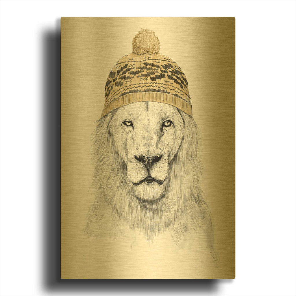 'Winter Is Here' By Balazs Solti Gold Metal Wall Art