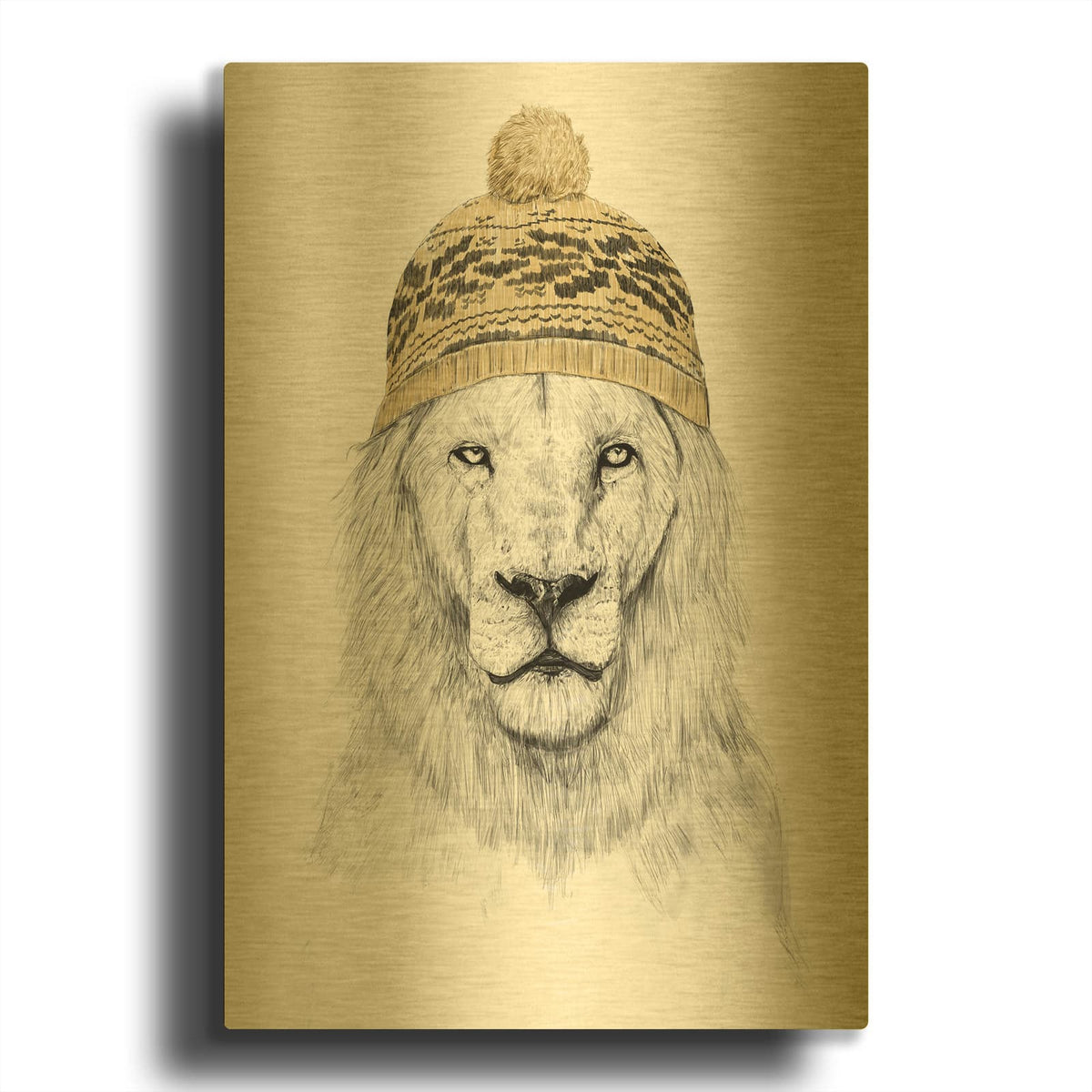 'Winter Is Here' By Balazs Solti Gold Metal Wall Art