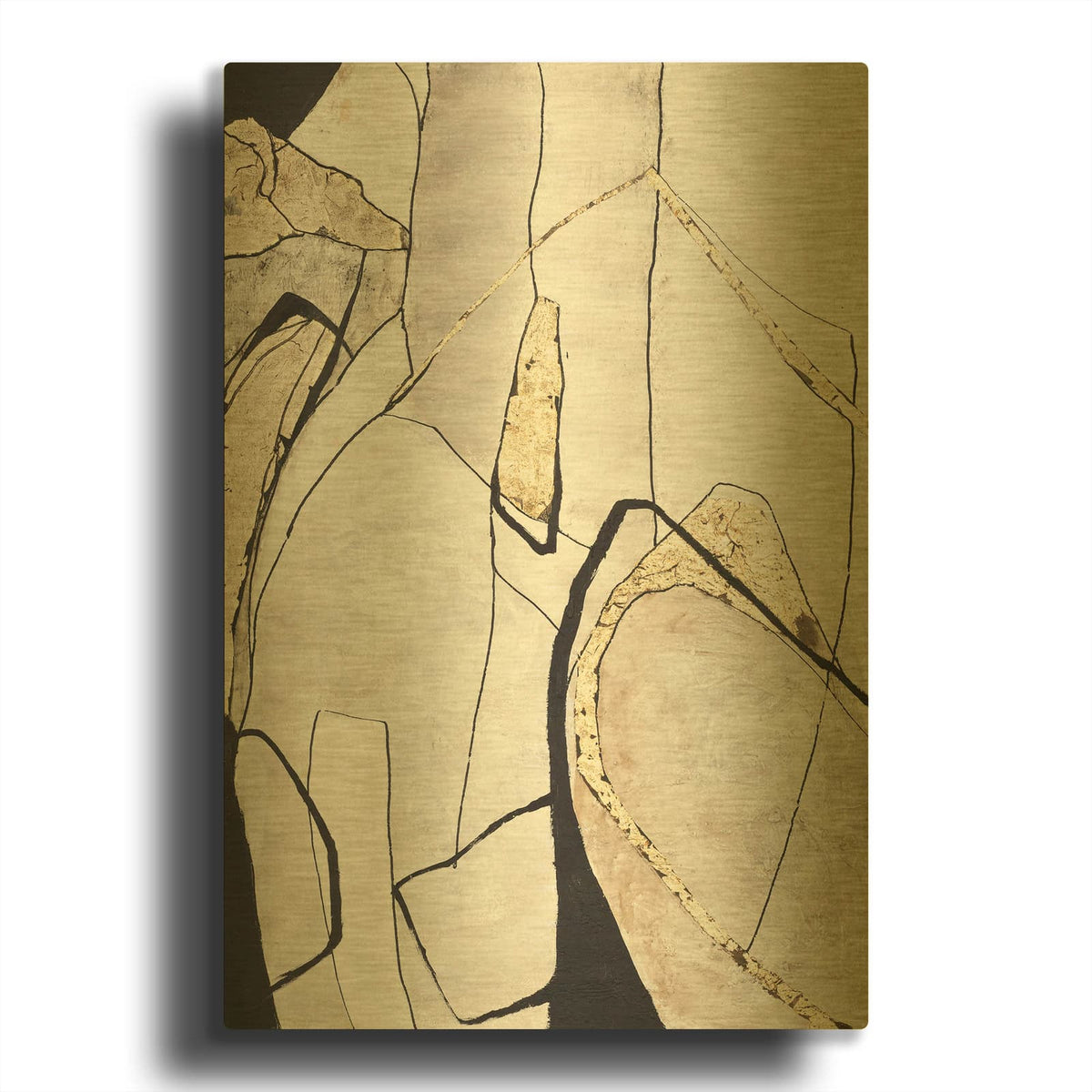 'Natural Shapes' By Design Fabrikken Gold Metal Wall Art