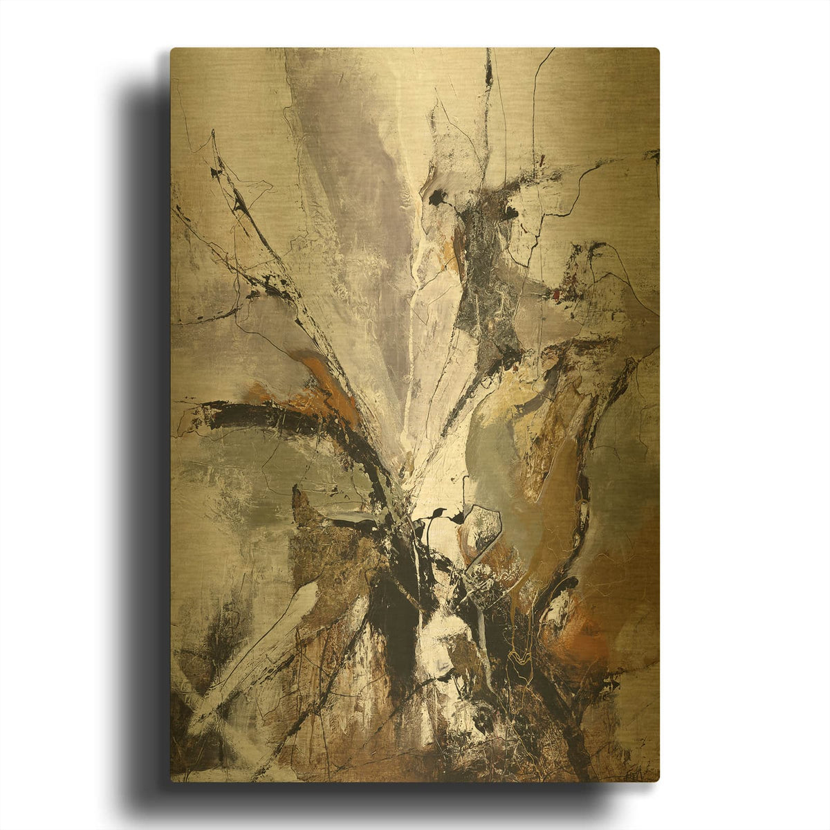 'Peak Point' By Design Fabrikken Gold Metal Wall Art