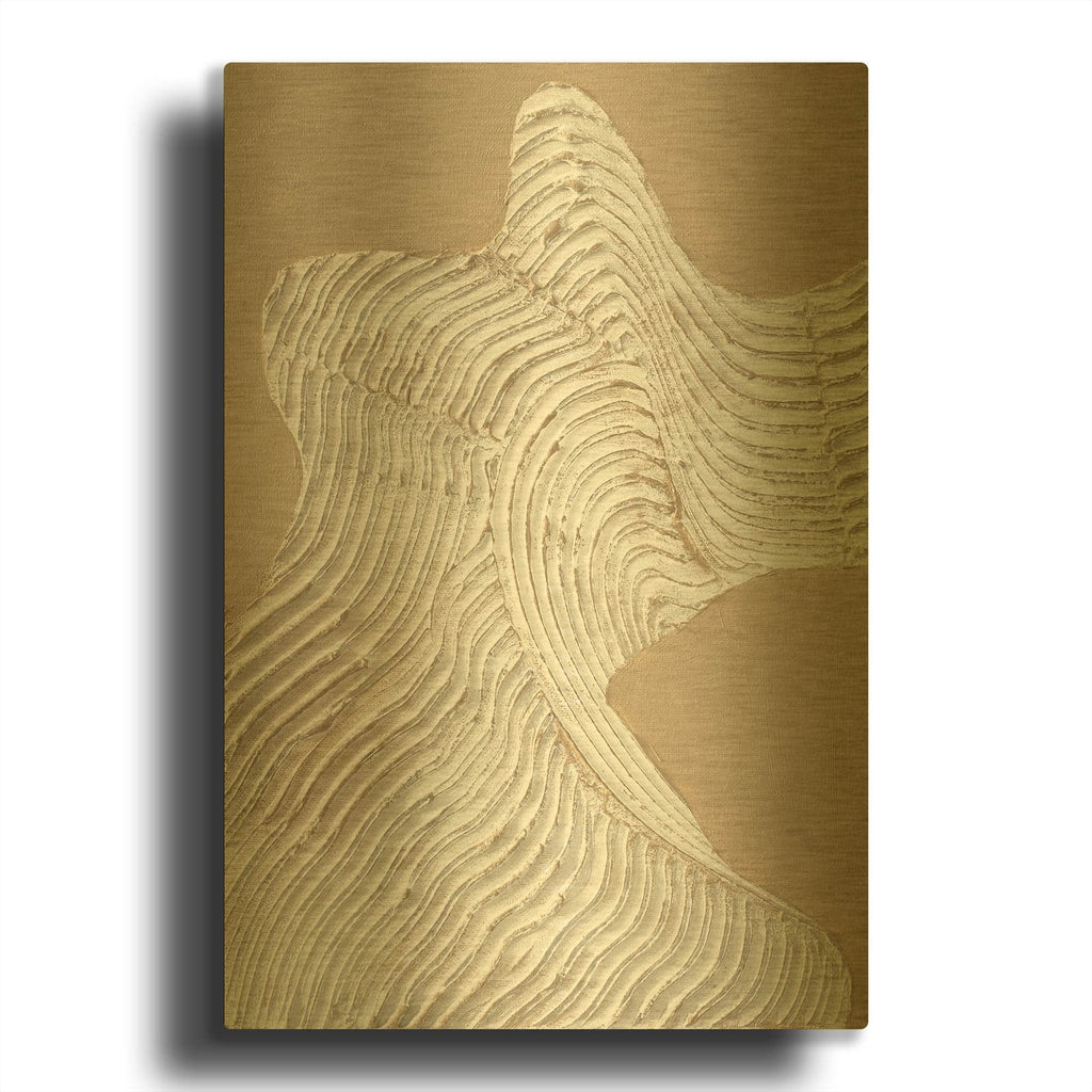 'Raw Shape 3' By Design Fabrikken Gold Metal Wall Art