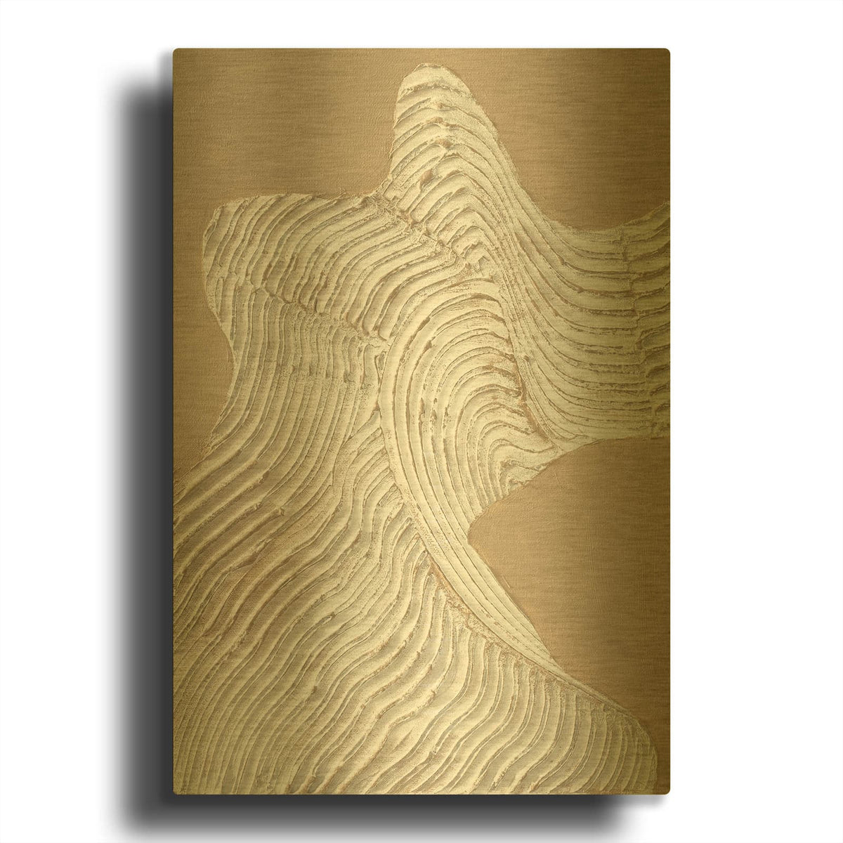 'Raw Shape 3' By Design Fabrikken Gold Metal Wall Art
