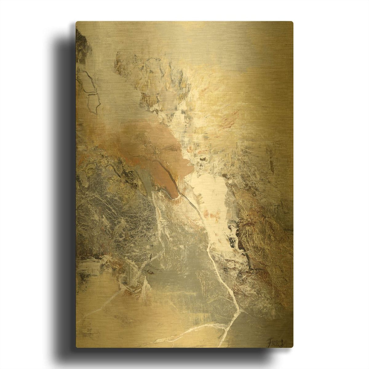 'Sunny Days 1' By Design Fabrikken Gold Metal Wall Art
