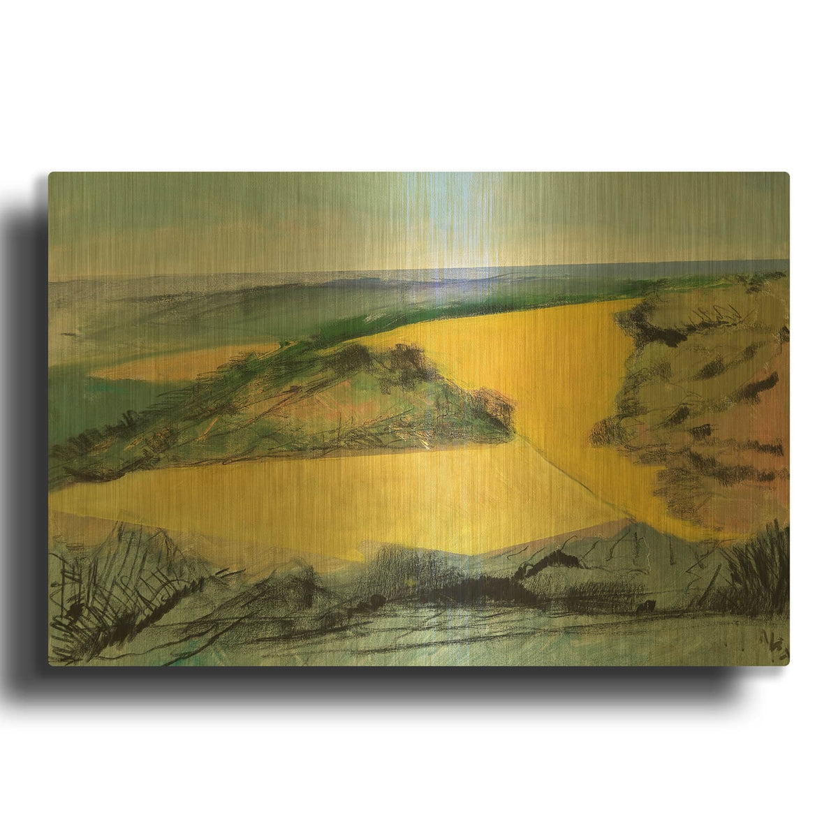 'Single Moment' By Dita Jacobovitz Gold Metal Wall Art