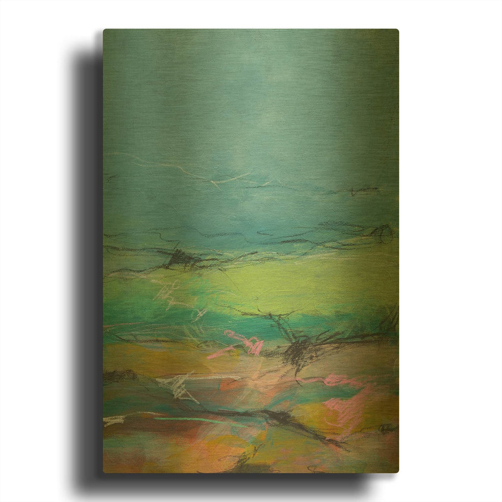 'Off The Trail 2' By Jan Weiss Gold Metal Wall Art