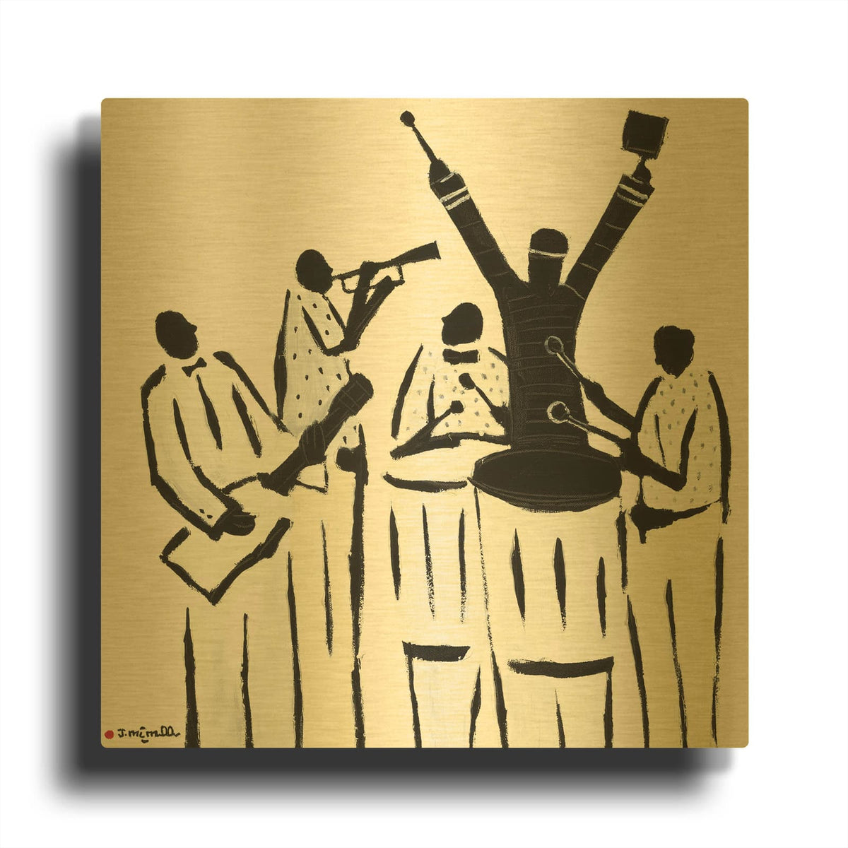 'Silhouette' By Joachim McMillan Gold Metal Wall Art