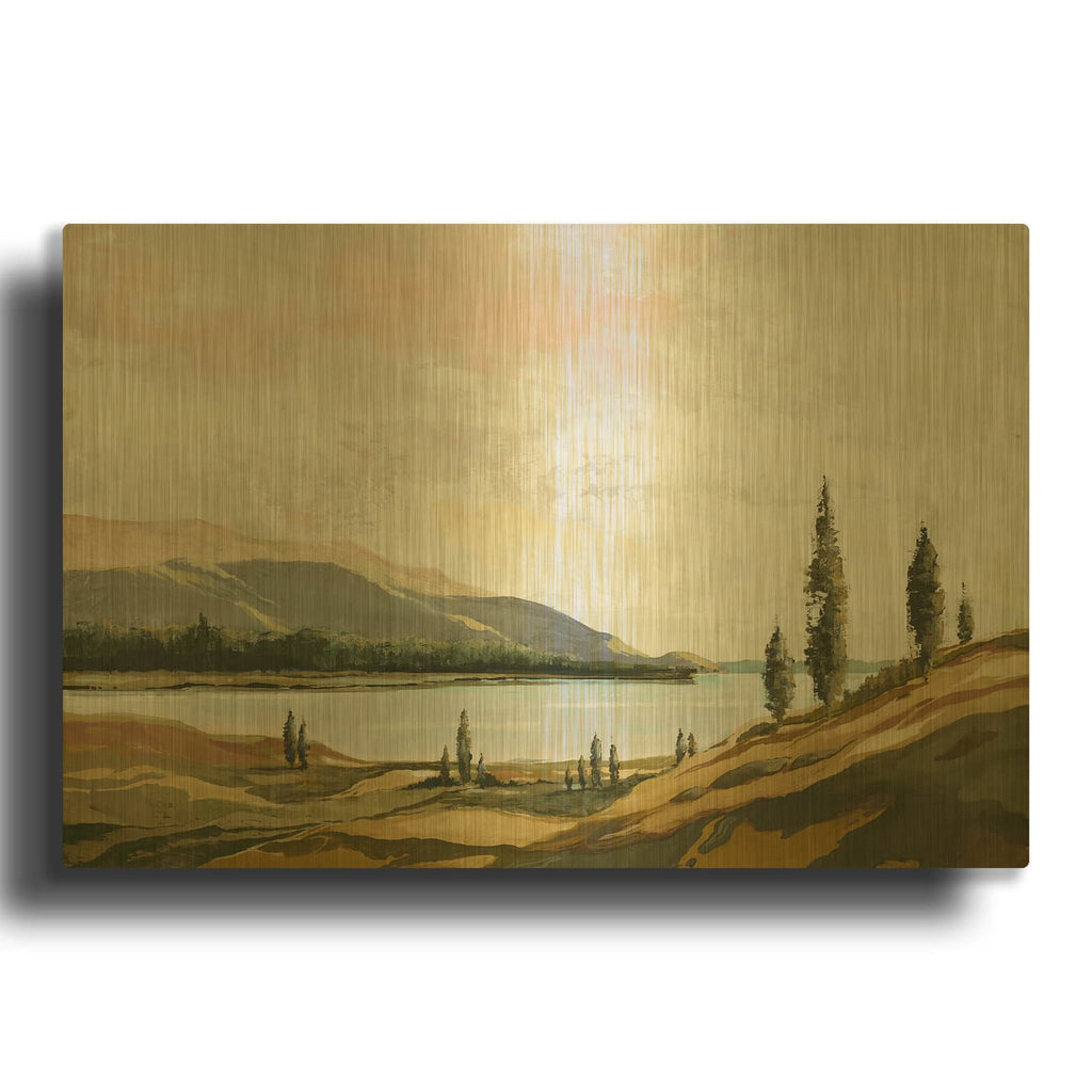'In Quiet Places 1' By Max Maxx Gold Metal Wall Art