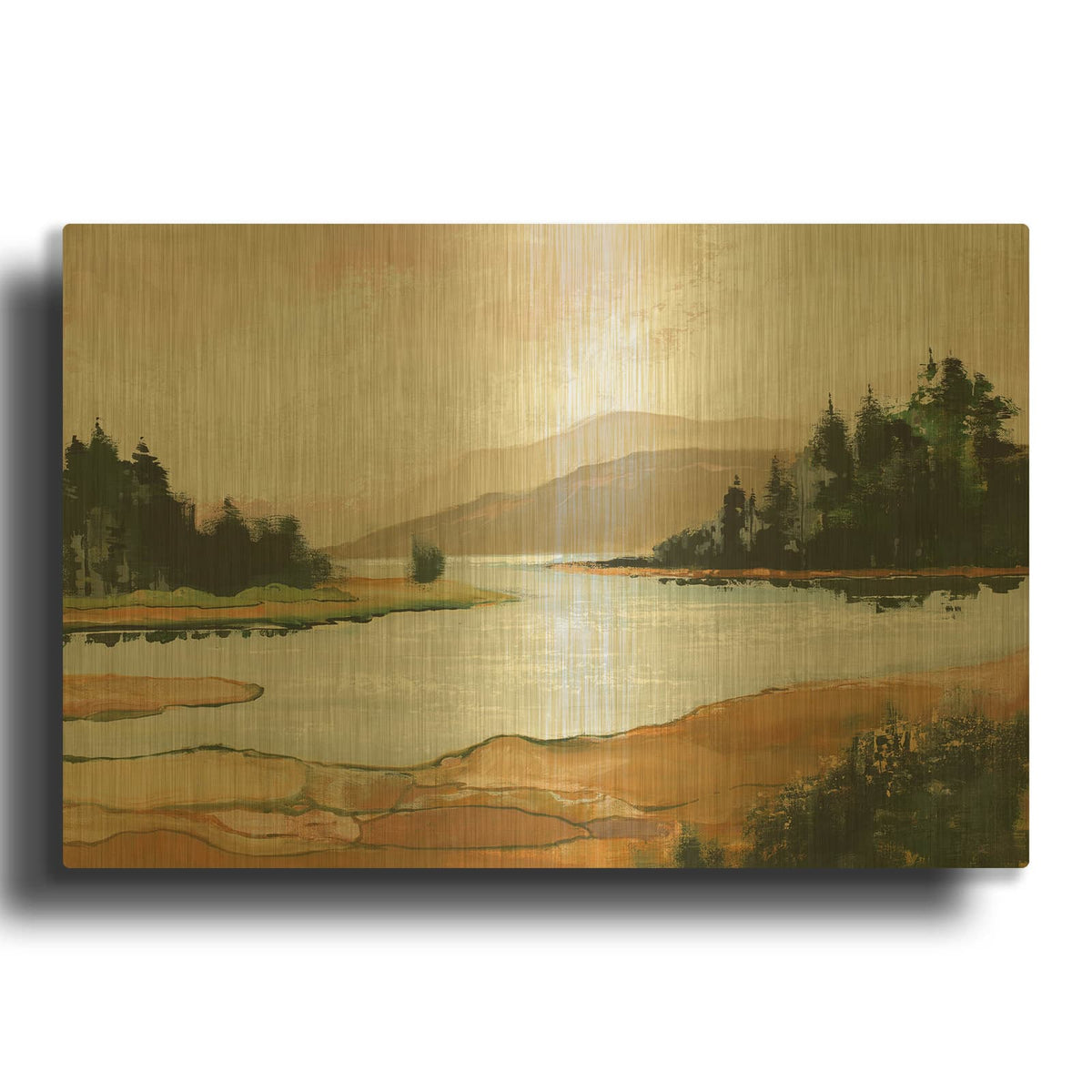 'In Quiet Places 2' By Max Maxx Gold Metal Wall Art