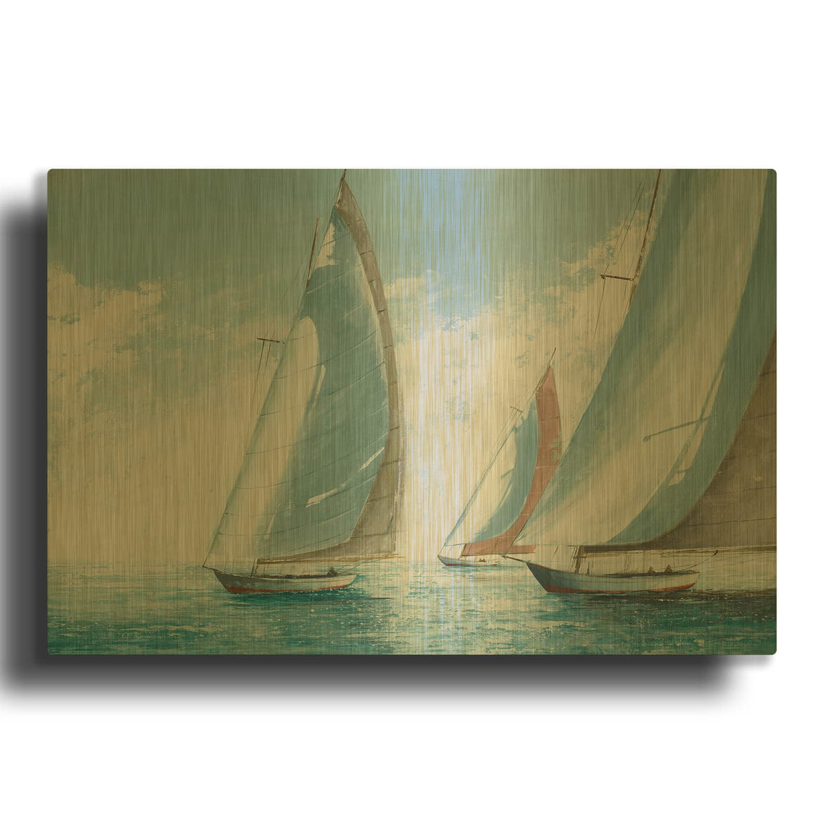 'Regatta' By Max Maxx Gold Metal Wall Art