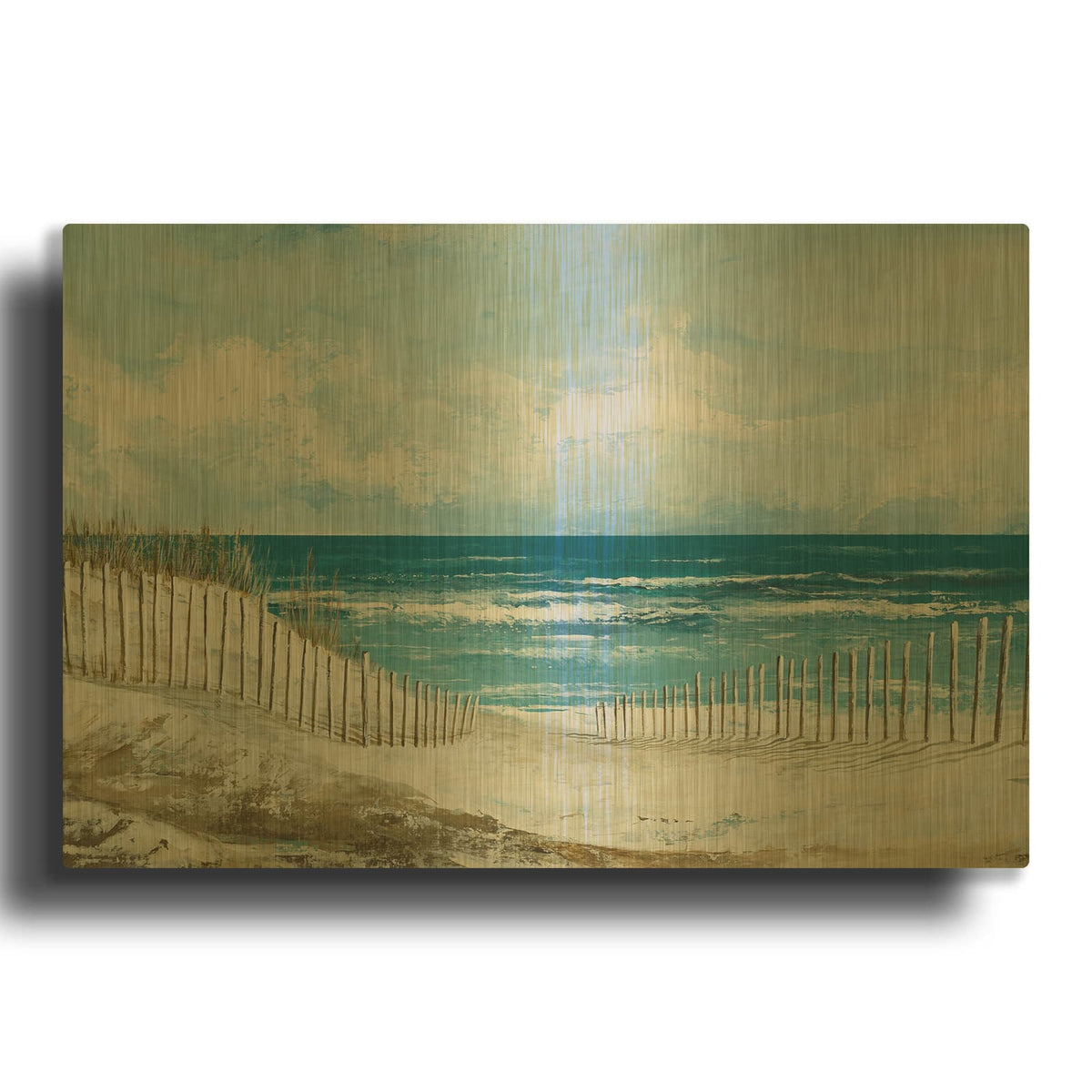 'Tranquil Sea No. 1' By Max Maxx Gold Metal Wall Art