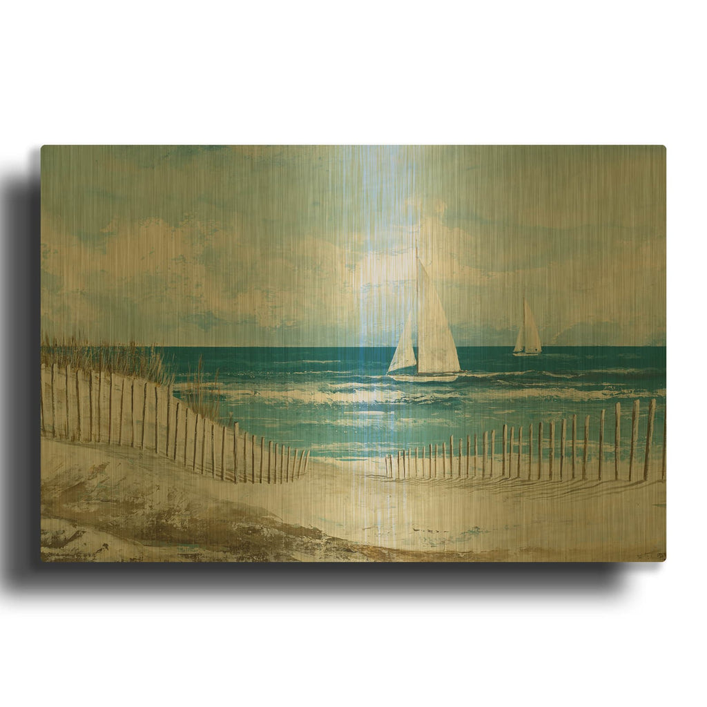 'Tranquil Sea No. 2' By Max Maxx Gold Metal Wall Art
