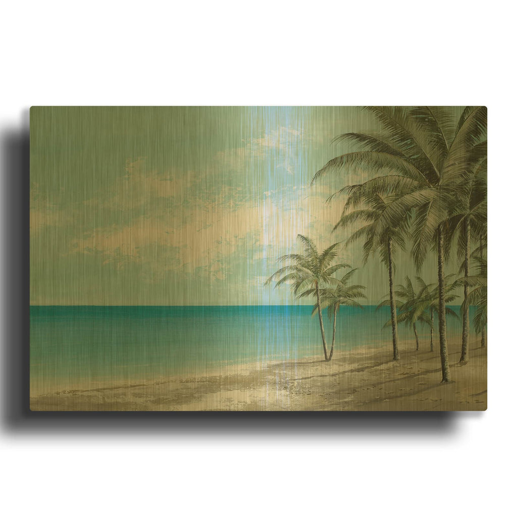 'Tranquil Sea No. 3' By Max Maxx Gold Metal Wall Art