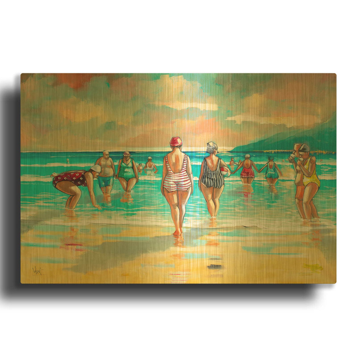 'Summer Memories' By Ronald West Gold Metal Wall Art