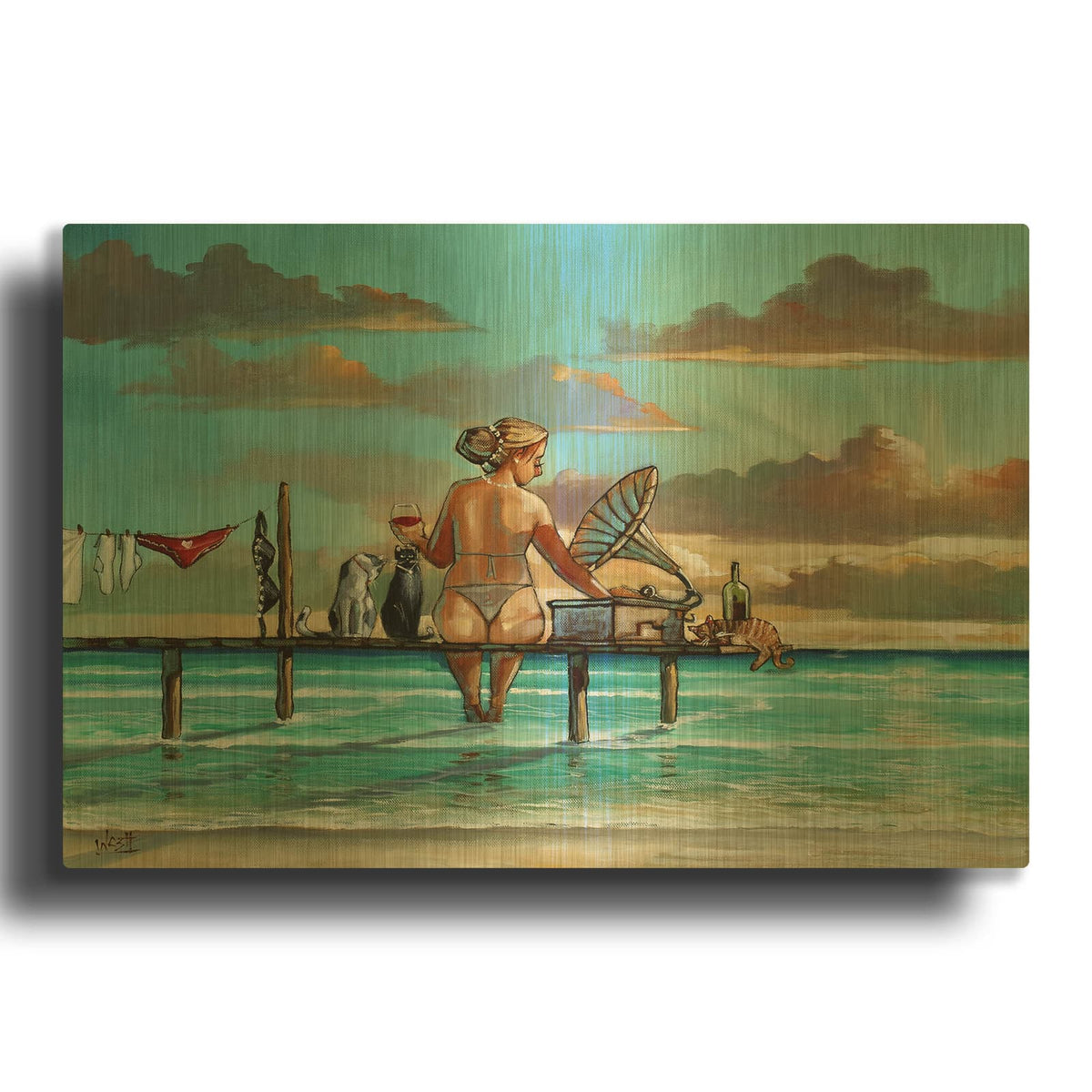 'Summer Song' By Ronald West Gold Metal Wall Art