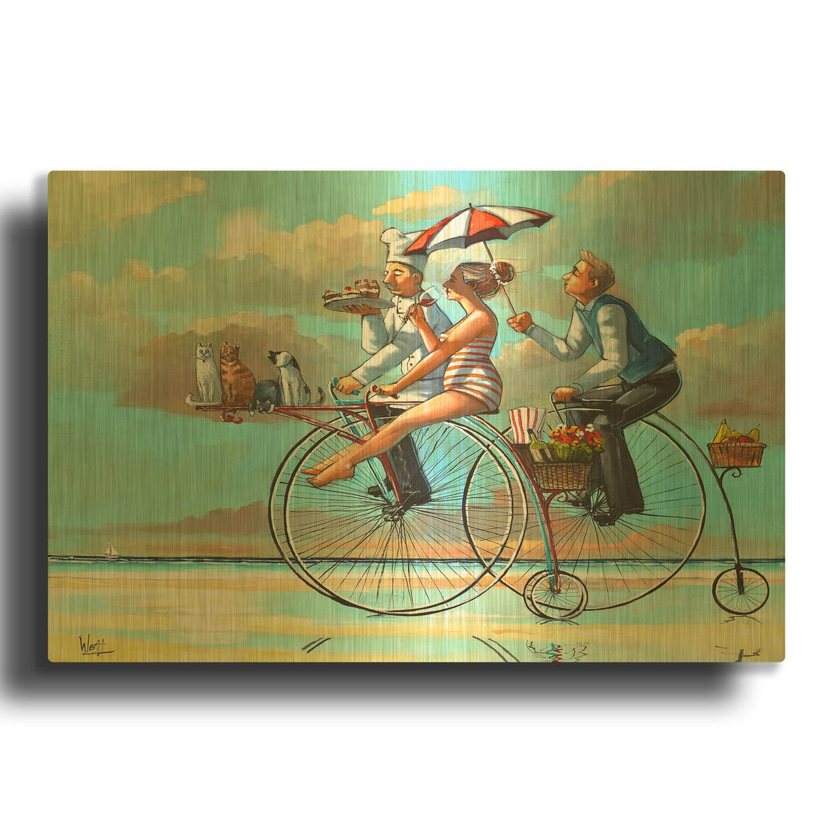 'Why Not' By Ronald West Gold Metal Wall Art