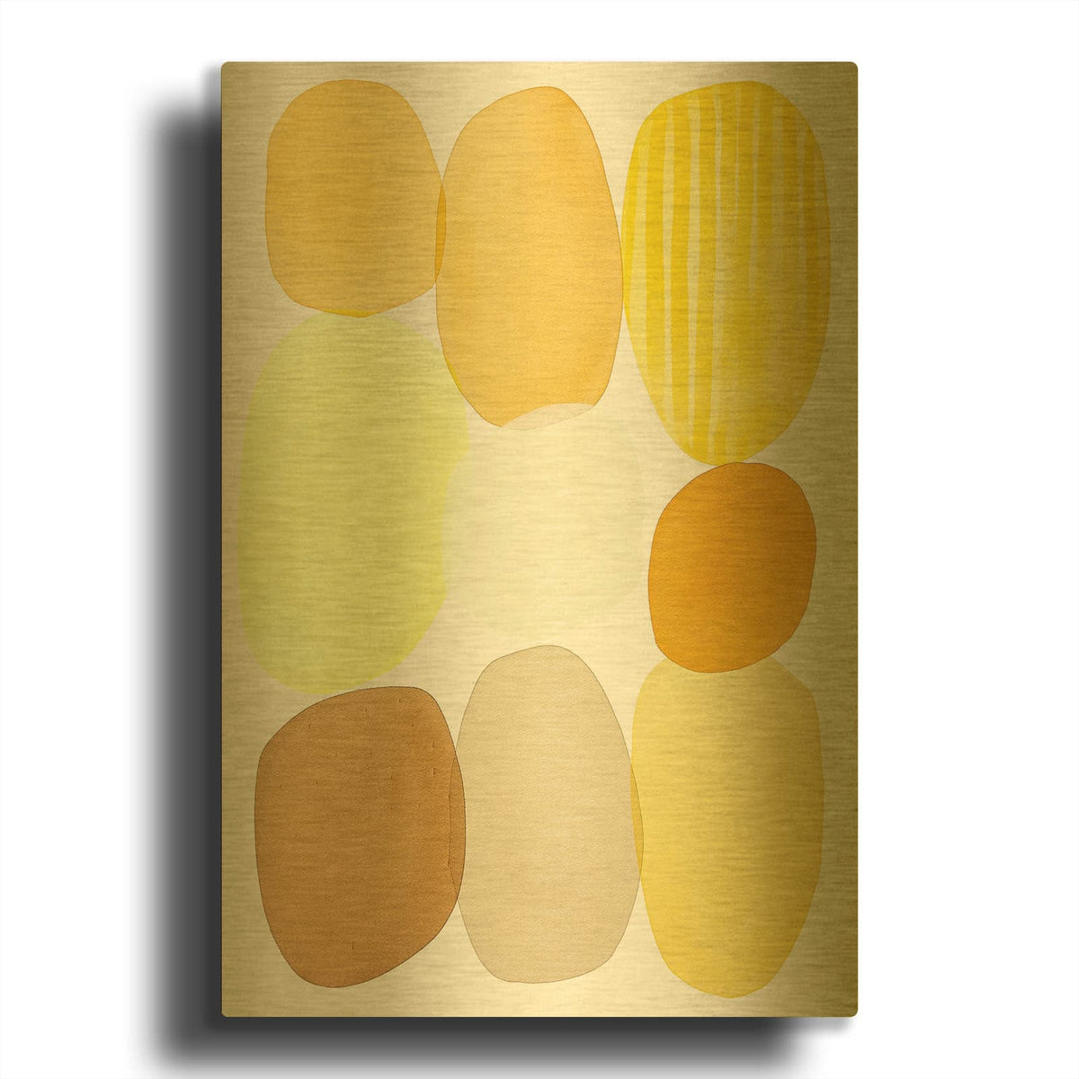 'Golden Sun Shimmers' By Simone Christen Gold Metal Wall Art