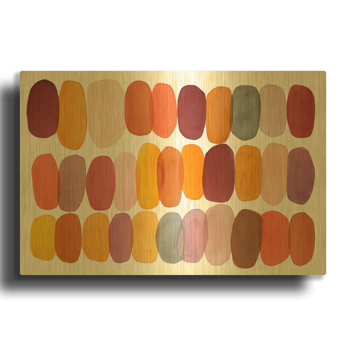 'L'Heure D'Apero' By Simone Christen Gold Metal Wall Art