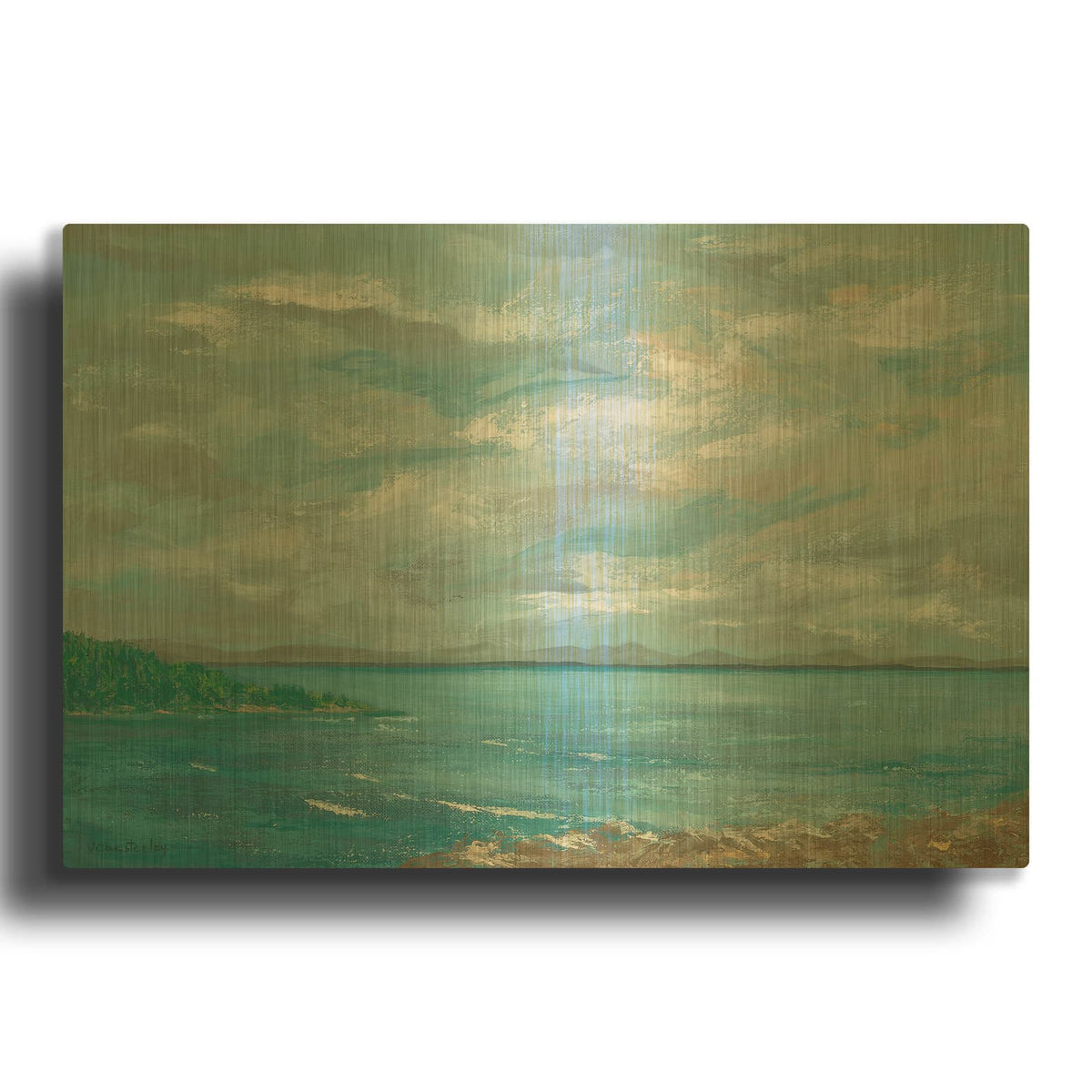 'Afternoon Breezes' By Vivian Chesterley Gold Metal Wall Art