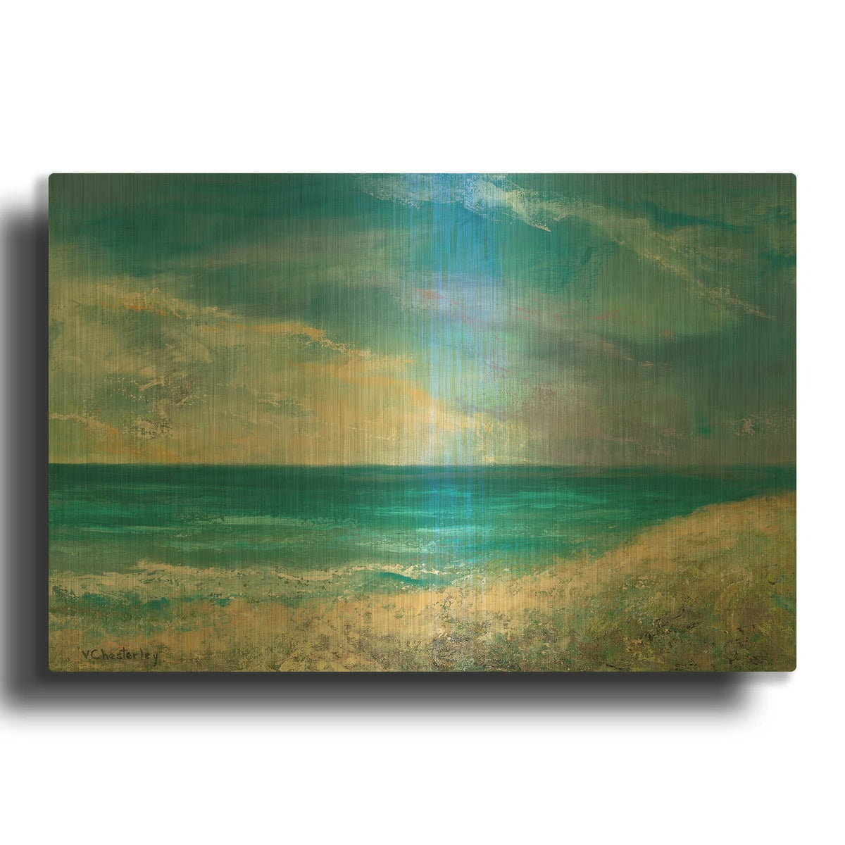 'Northwest Summer' By Vivian Chesterley Gold Metal Wall Art