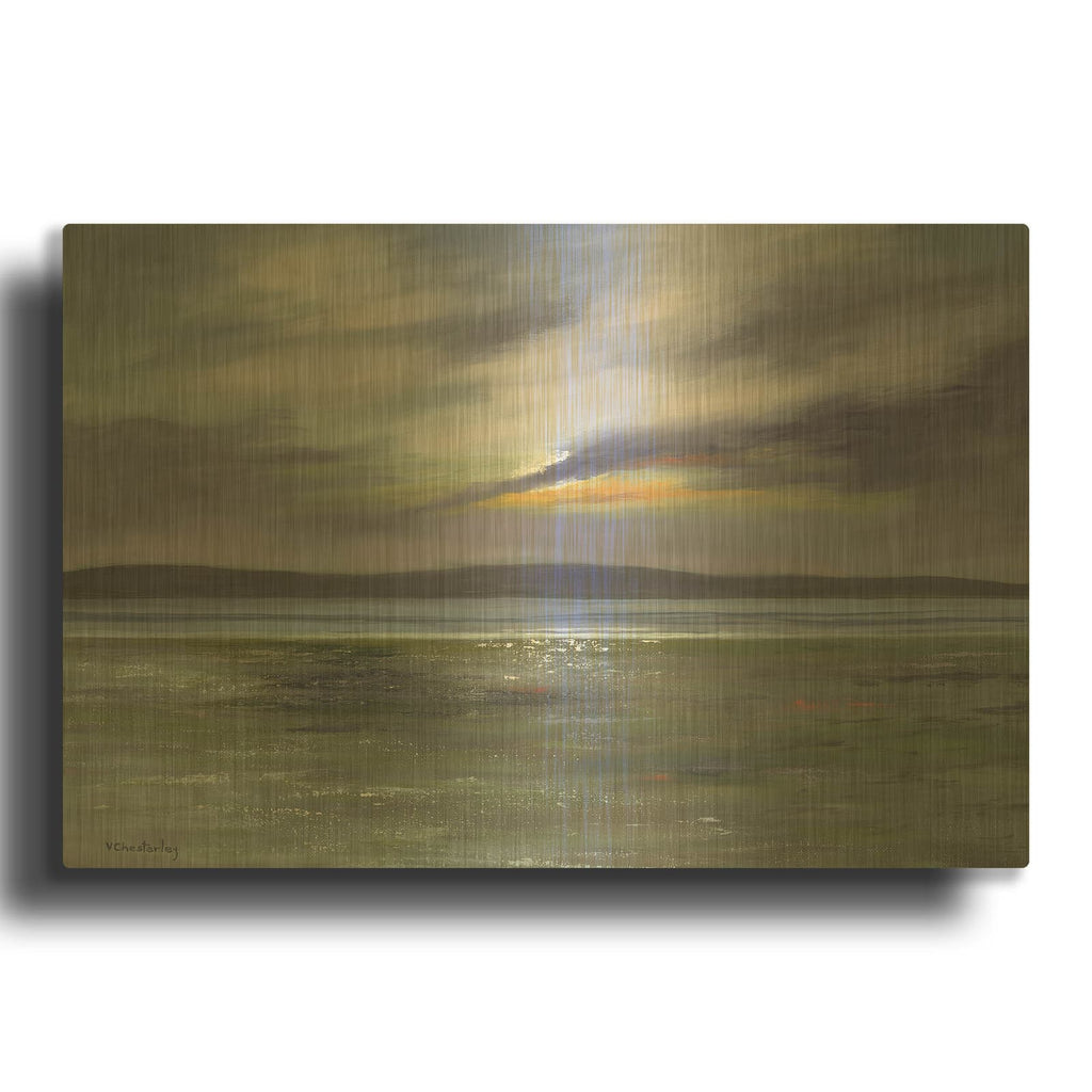 'Useless Bay' By Vivian Chesterley Gold Metal Wall Art