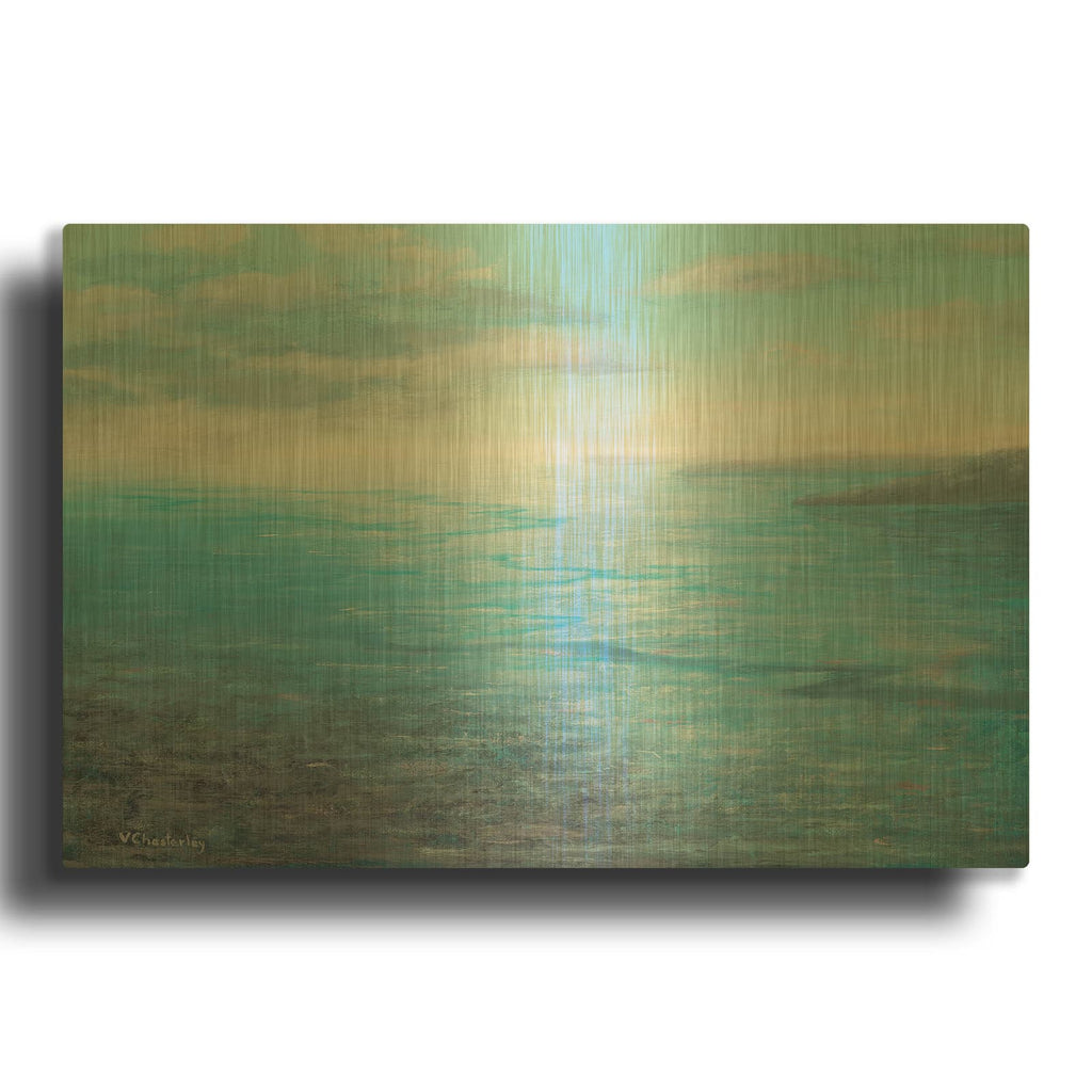 'Wind Patterns' By Vivian Chesterley Gold Metal Wall Art