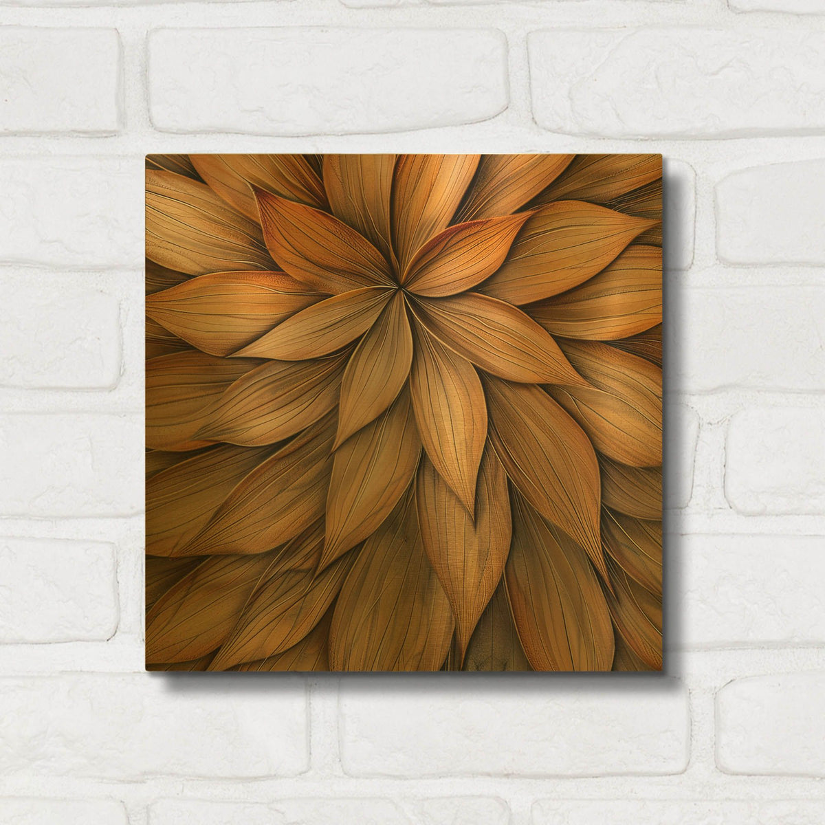 'Floral Wooden Whispers 2' By Andrea Haase Gold Metal Wall Art