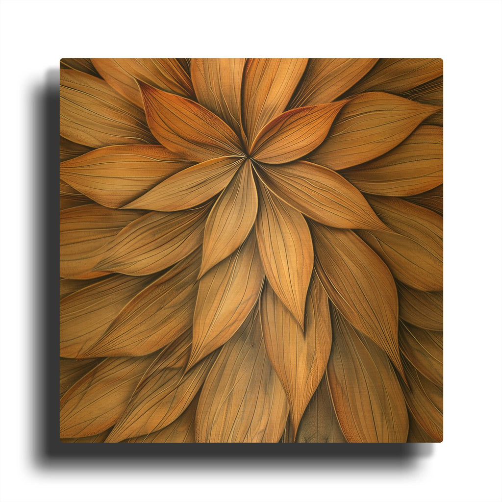 'Floral Wooden Whispers 2' By Andrea Haase Gold Metal Wall Art