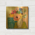 'Chunky Funky Florals' By St. Hilaire Elizabeth Gold Metal Wall Art