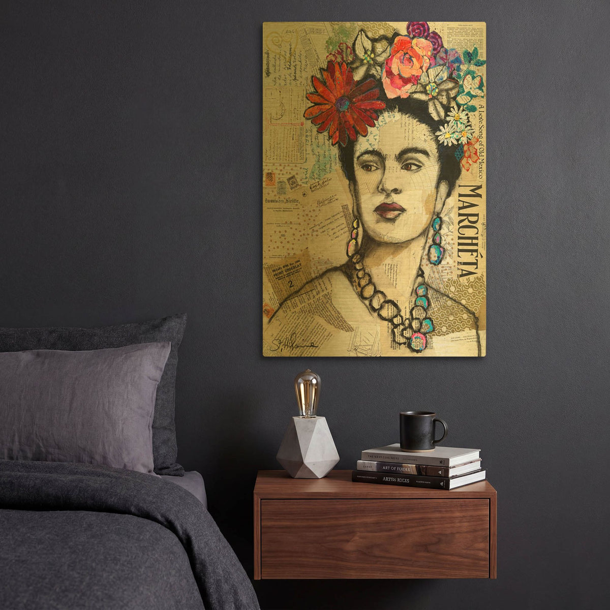'Fabulous Frida' By St. Hilaire Elizabeth Gold Metal Wall Art