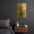 'Flowers For Minnesota' By St. Hilaire Elizabeth Gold Metal Wall Art