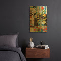 'Polka Dot Floral' By St. Hilaire Elizabeth Gold Metal Wall Art