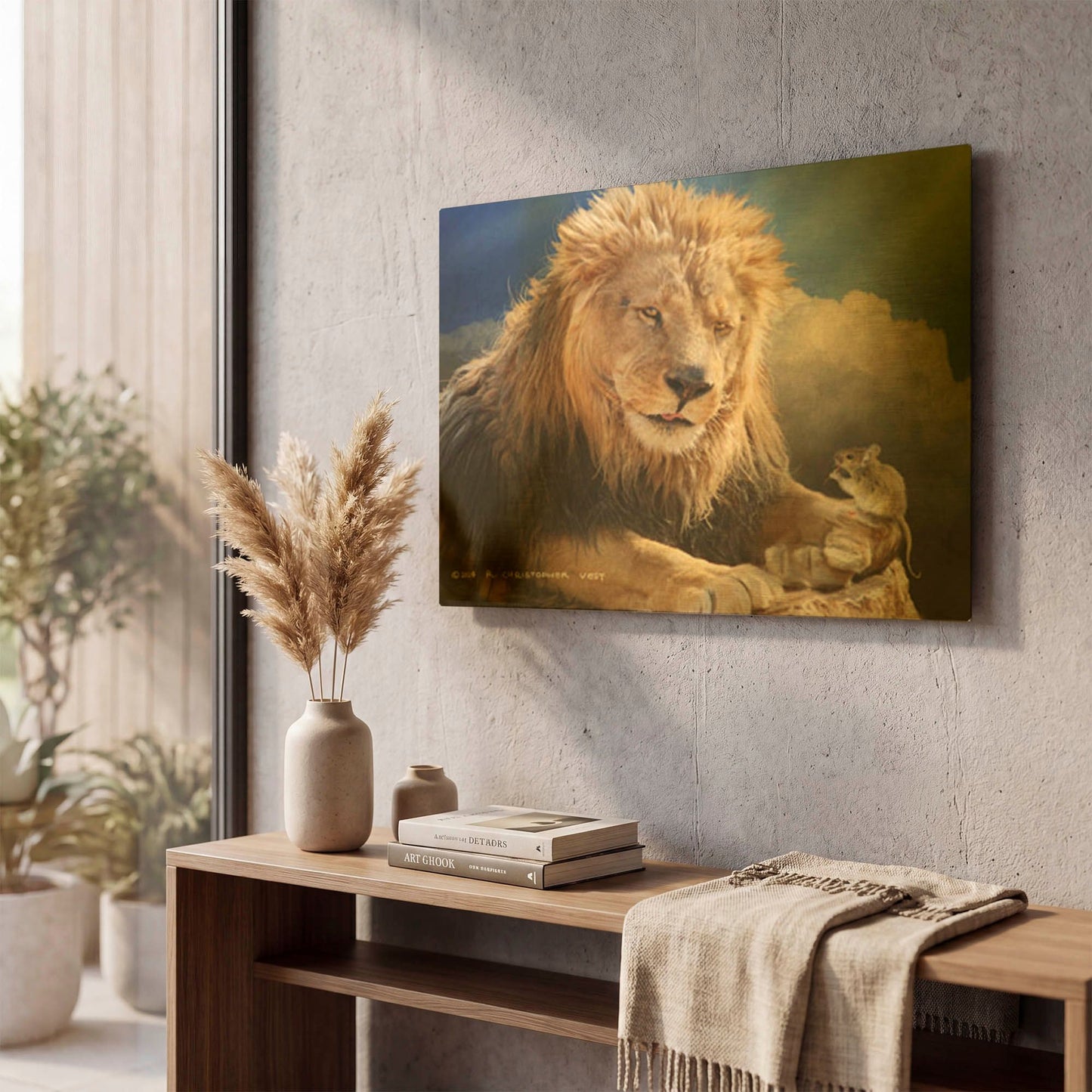 'The Start Of A Beautiful Friendship' By Chris Vest Gold Metal Wall Art