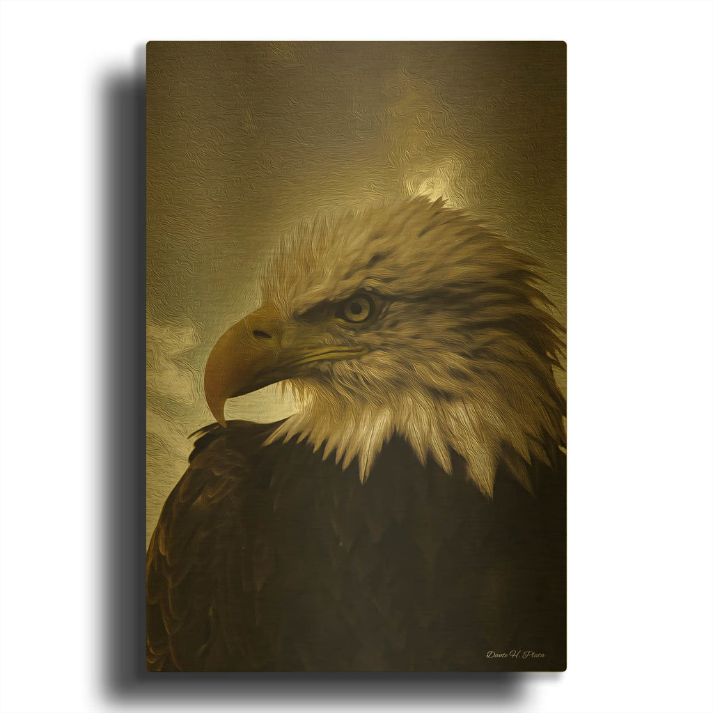 'American Eagle' By Dante Plata Gold Metal Wall Art