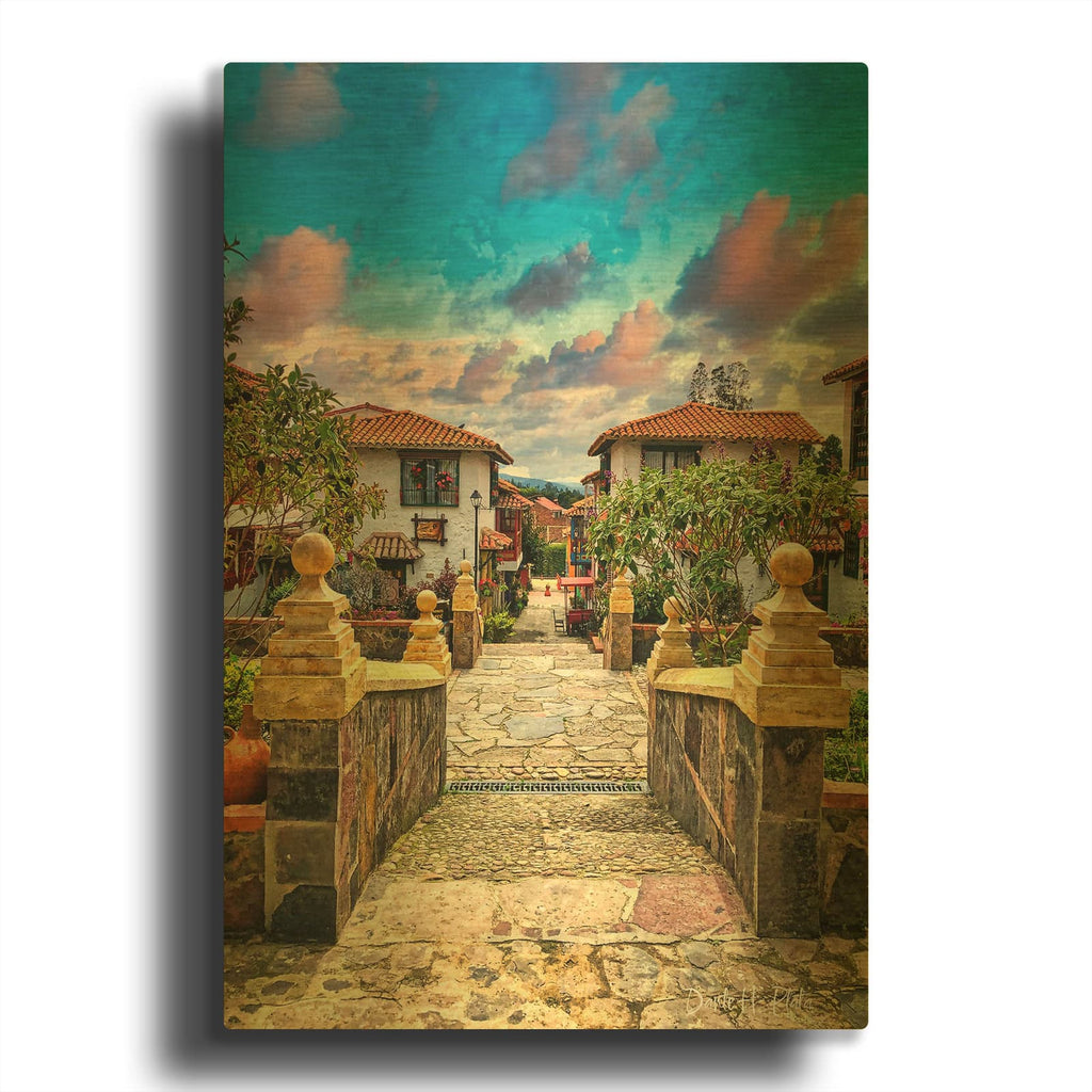 'Bienvenido' By Dante Plata Gold Metal Wall Art