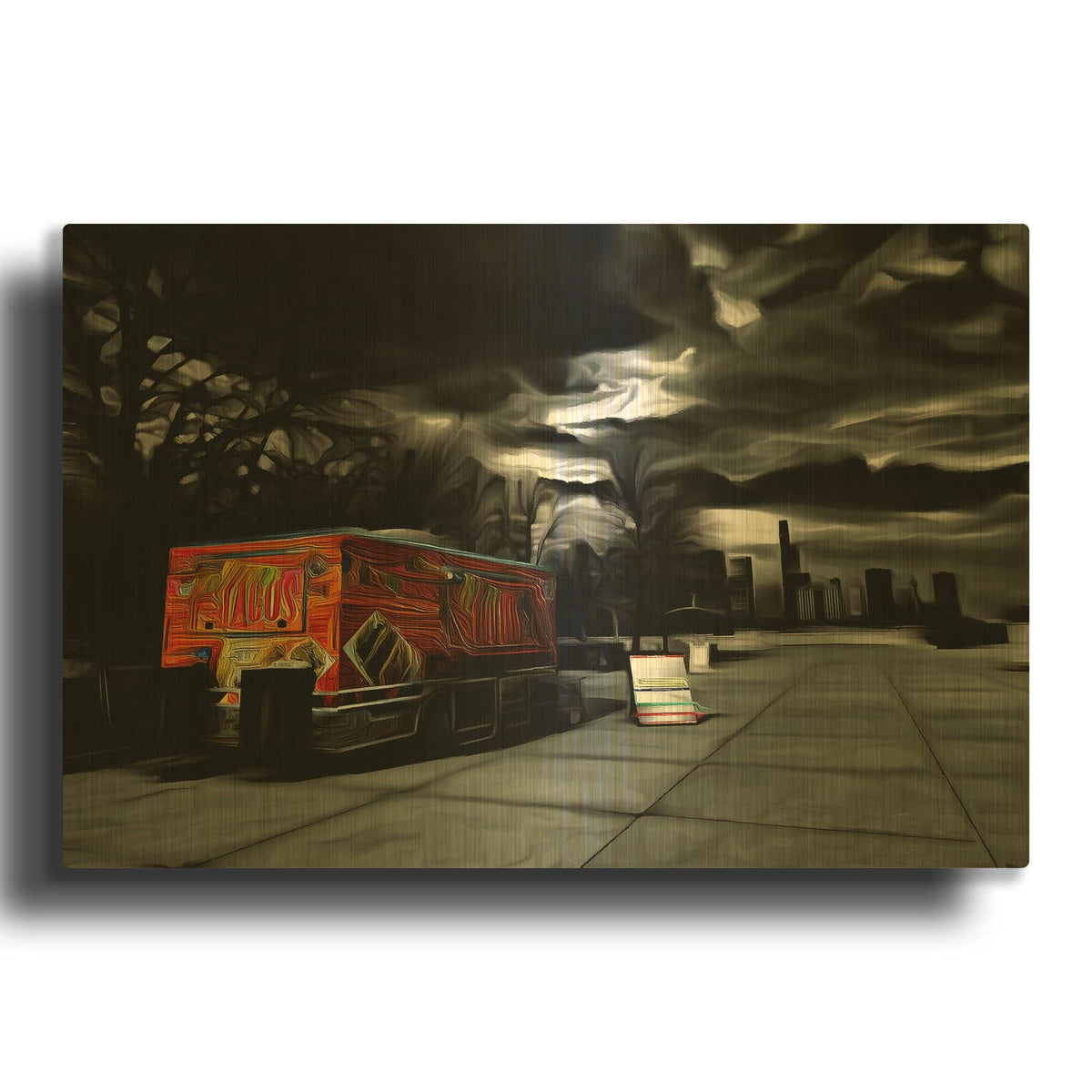 'Chitaco' By Dante Plata Gold Metal Wall Art