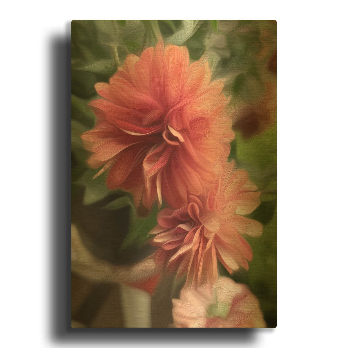 'Dahlia Flower' By Dante Plata Gold Metal Wall Art